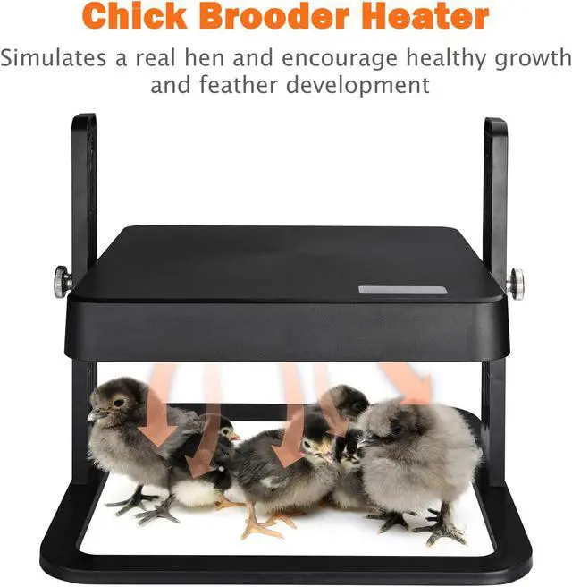 Alt view image 2 of 7 - 10"x10" Chick Heating Plate Brooder Plate Adjustable Height Warms Up to 15 Chick