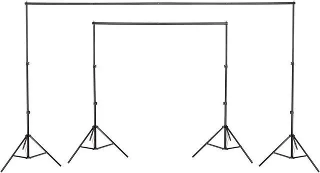 Alt view image 2 of 7 - 7x10Ft Photography Background Backdrop Support Stand Kit For Live Stream 4 Packs