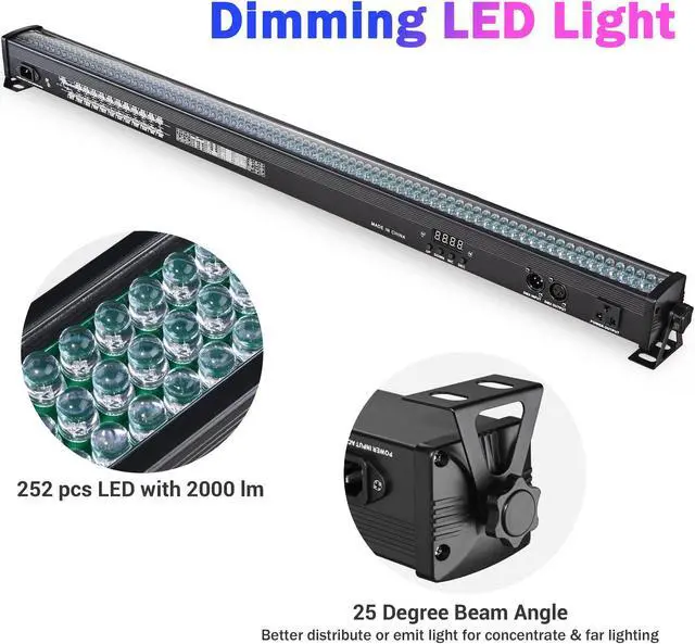 Alt view image 2 of 7 - 6 Packs 30W LED Wall Washer Light Bar w/ Remote DMX RGB Color Changing Party