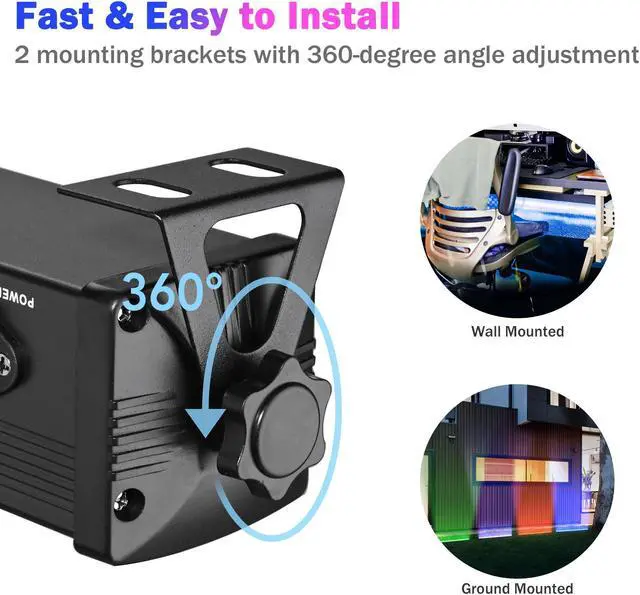 Alt view image 5 of 7 - 6 Packs 30W LED Wall Washer Light Bar w/ Remote DMX RGB Color Changing Party