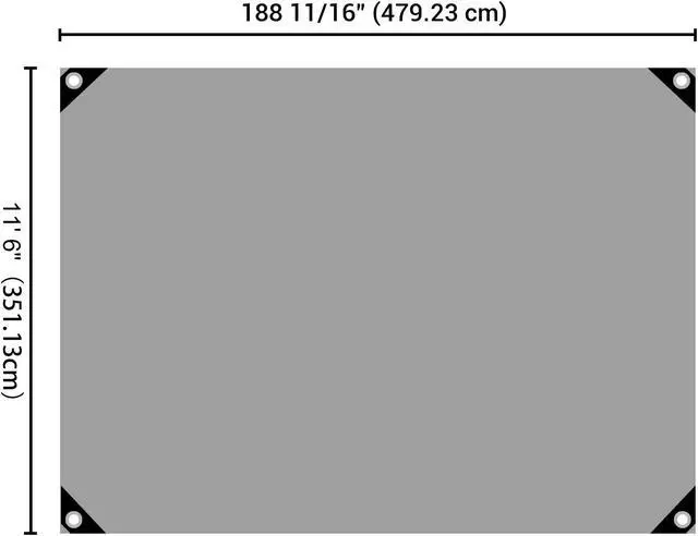 Alt view image 6 of 7 - Yescom 12x16 Ft Waterproof Poly Tarp with 25 Ball Bungees Protect Cover 10mil Tarpaulin