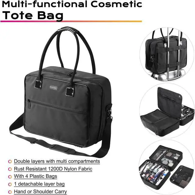 Alt view image 2 of 7 - Byootique Makeup Brush Bag Foldable Holder Organizer Portable Travel Artist Case