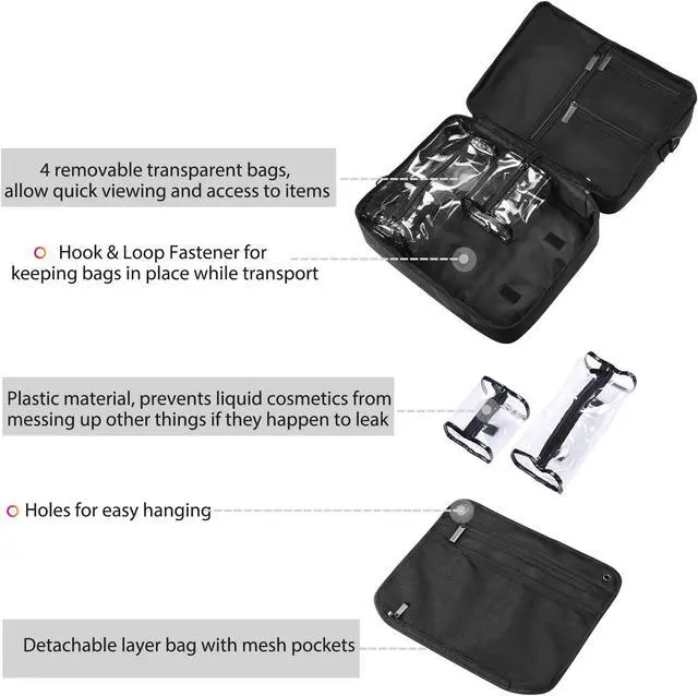 Alt view image 4 of 7 - Byootique Makeup Brush Bag Foldable Holder Organizer Portable Travel Artist Case