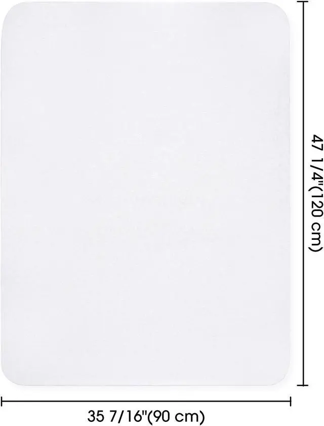 Alt view image 7 of 7 - Yescom Clear Office Chair Mat for Hardwood 48" x 36" Rectangle 2PCS PVC Floor Protector for Rolling Desk Chairs 1/16" Thickness