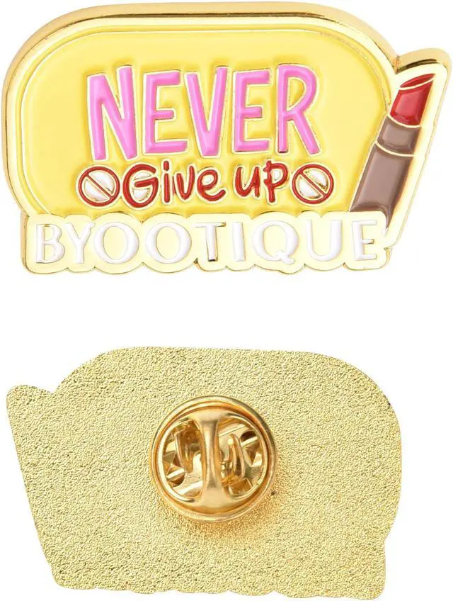 Alt view image 6 of 7 - Byootique Inspirational Quote Badge Set Pin Brooch Enamel for Makeup Bag 2 Packs