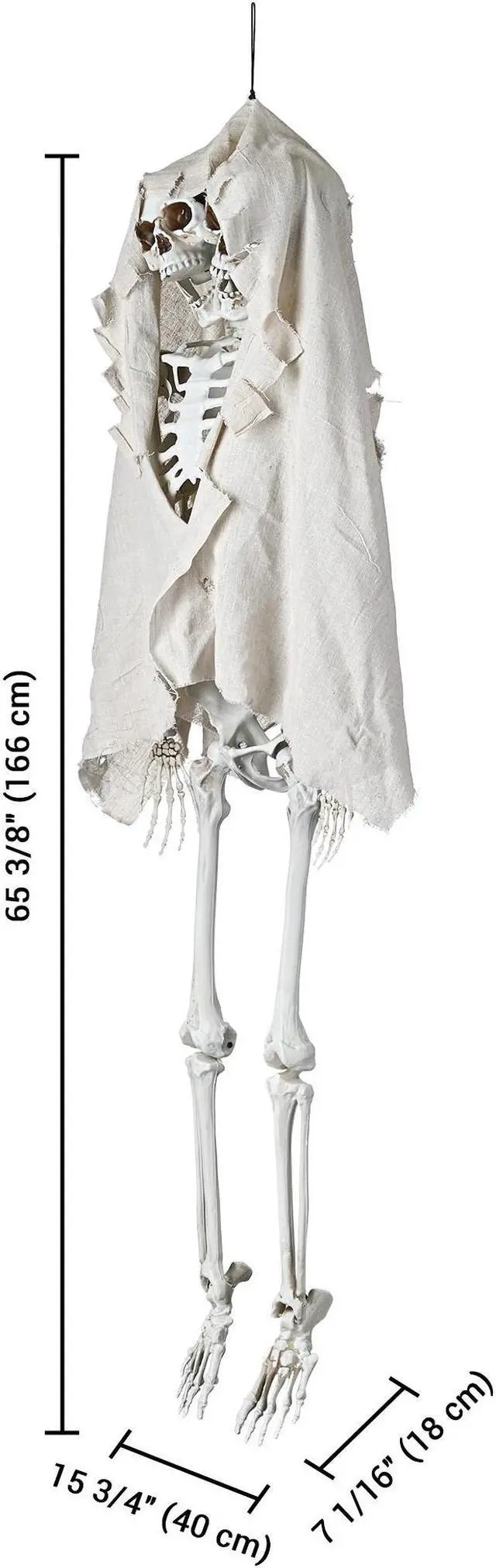 Alt view image 4 of 7 - Yescom Life Size Skeleton Poseable Full Size Two Head 5.4Ft Halloween Party Decoration Haunted House 2024