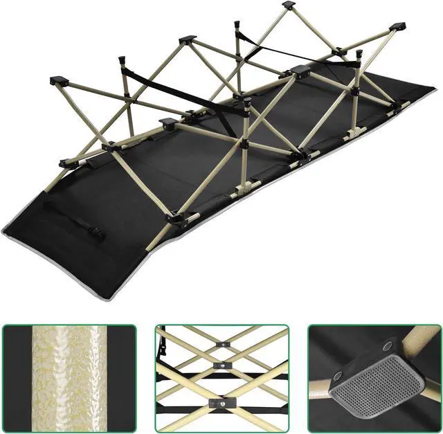 Alt view image 5 of 7 - Potable Folding Camping Cot Bed Carry Bag for Travel Home Lounging Office Rest