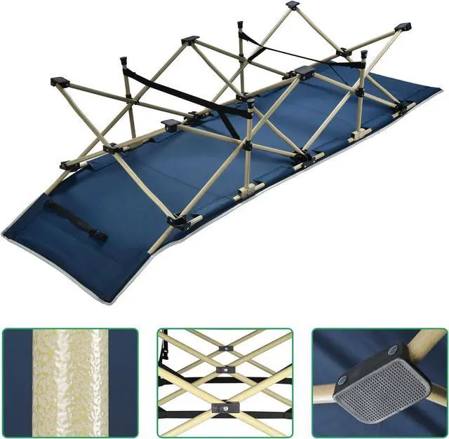 Alt view image 6 of 7 - Potable Collapsible Camping Cot Bed Carry Bag for Travel Home Office Nap Outdoor