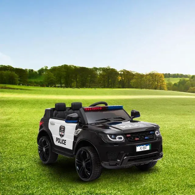 Alt view image 6 of 7 - 12V Kids Police Ride On Car Electric Cars 2.4G Remote Control, LED Flashing Light, Music & Horn.