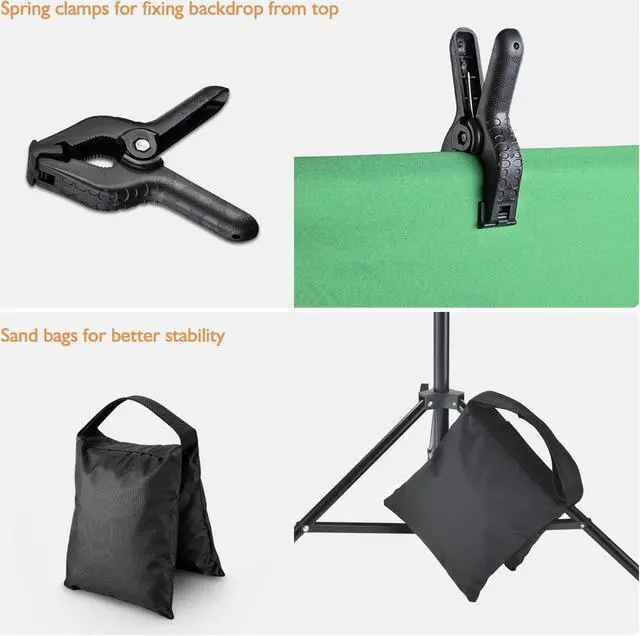 Alt view image 5 of 7 - 10' Adjustable Background Support Stand Photo Backdrop Crossbar Kit Photography