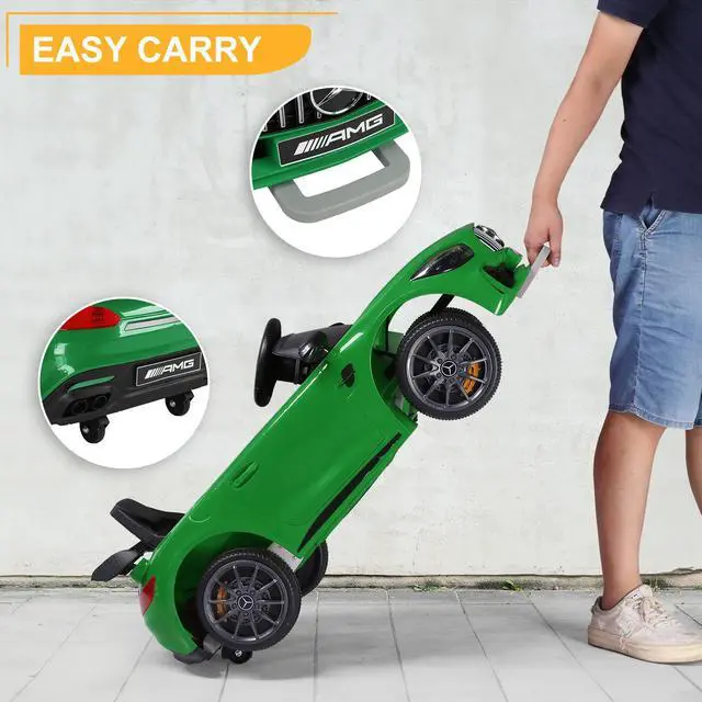 Alt view image 3 of 7 - Yescom 12V Ride on Car Mercedes Benz AMG Sports Car with Remote Control, Green