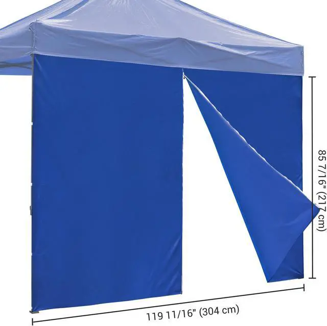 Alt view image 7 of 7 - Instahibit 1080D Privacy Zipper Sidewall 120g UV30+ Fits 10x10fr Canopy 2 Pieces