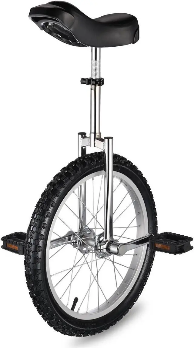 Alt view image 4 of 10 - Yescom 18 In Wheel Outdoor Unicycle Skid-proof Tire Fitness Bicycle Balance Training for Adults Teenagers Kids, Silver