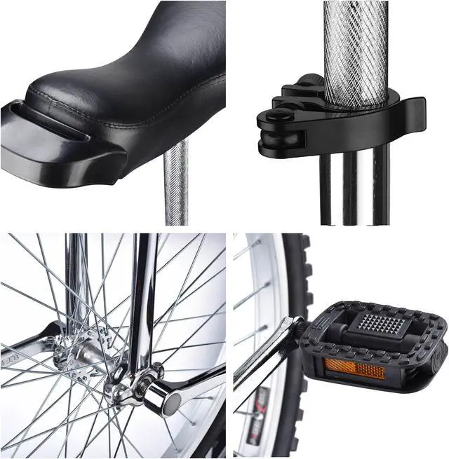 Alt view image 8 of 10 - Yescom 18 In Wheel Outdoor Unicycle Skid-proof Tire Fitness Bicycle Balance Training for Adults Teenagers Kids, Silver