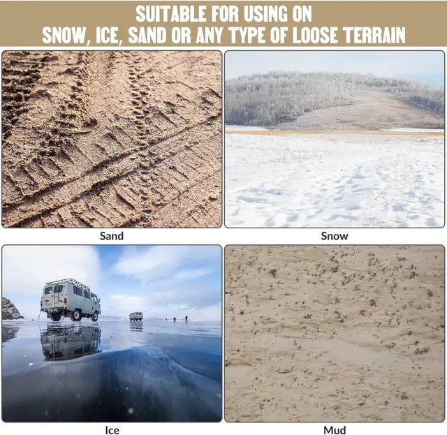 Alt view image 3 of 7 - Yescom 39"x11" Tire Traction Mats Emergency Recovery Track for Car Truck in Mud Snow