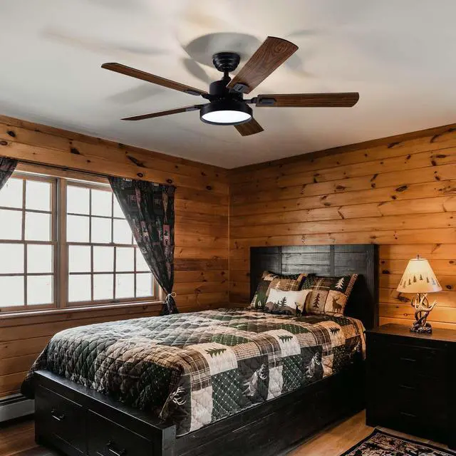Alt view image 2 of 7 - DELight 52" Ceiling Fan with Light & Remote 6 Speed LED Chandelier Lamp Bedroom 2 Pack