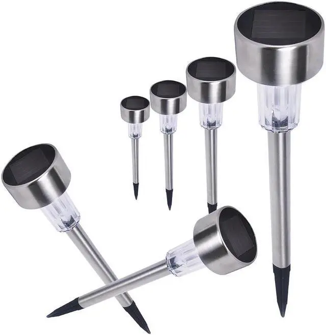 Main image of 24pc Color Changing Stainless Steel Solar Powered LED Light Pathway Landscape