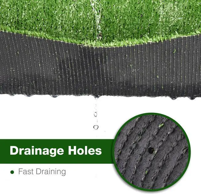 Alt view image 7 of 7 - Yescom 4PCS 65x3Ft Artificial Turf Grass Rug Indoor Outdoor Event Balcony Deck Patio Decor Gym Synthetic Roll