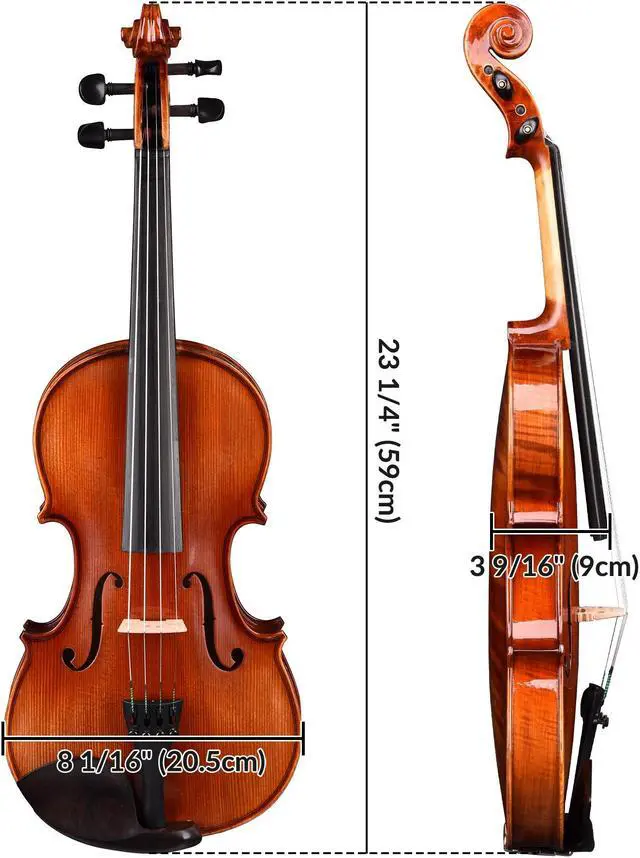Alt view image 5 of 7 - Solid Wood Violin 4/4 Full Set Fiddle Beginner Violin Full Size with Case Shoulder Rest for Student Adults