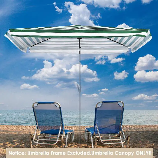 Alt view image 2 of 7 - Yescom 10x6.5 Ft Patio Umbrella Replacement Canopy Market Table Top Sunshade Cover Yard