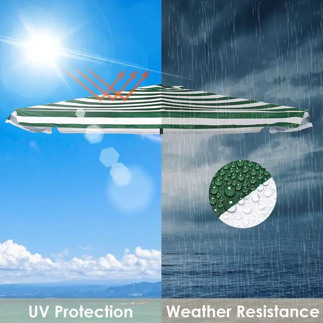 Alt view image 5 of 7 - Yescom 10x6.5 Ft Patio Umbrella Replacement Canopy Market Table Top Sunshade Cover Yard