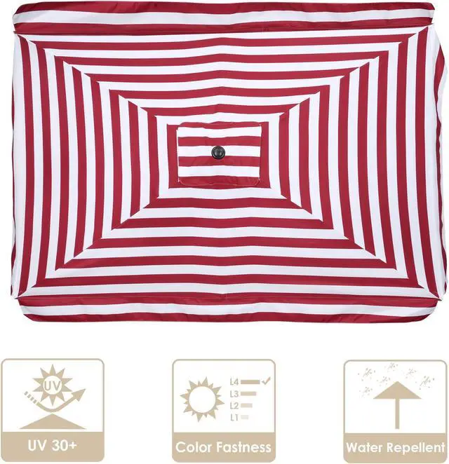 Alt view image 3 of 7 - Yescom 10x6.5 Ft Patio Umbrella Replacement Canopy Market Table Top Sunshade Cover