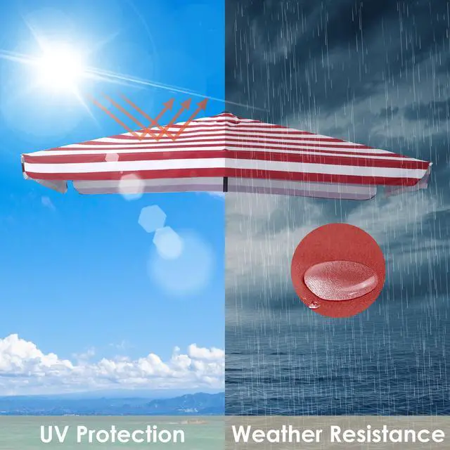 Alt view image 5 of 7 - Yescom 10x6.5 Ft Patio Umbrella Replacement Canopy Market Table Top Sunshade Cover