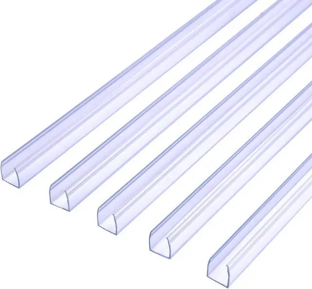 Alt view image 4 of 7 - DELight 3.3" Plastic U Channel System 5PCS Clear PVC Universal LED Track Mounting Holder for 9/16" Neon Flex Strip Light