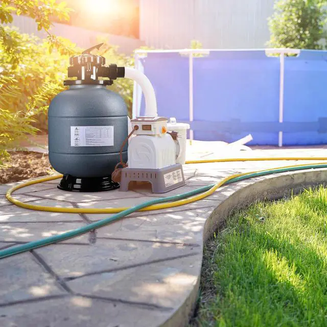 Alt view image 14 of 14 - 16" Swimming Pool Sand Filter Above Inground Pond Fountain Fit 0.35 to 1HP Pump