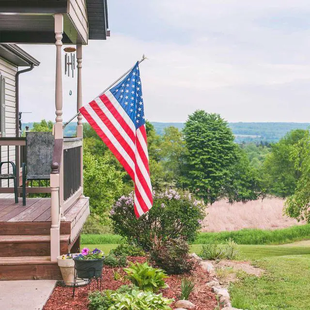 Alt view image 7 of 7 - 2Pcs 3'x5' FT American Flag U.S.A U.S. United States Stripes Stars
