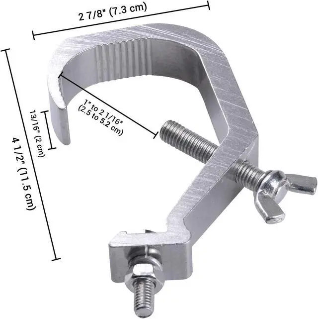 Alt view image 5 of 7 - 4X Large Stage Light Hook Aluminum Alloy Clamp Mount Par LED Moving Head Beam Disco