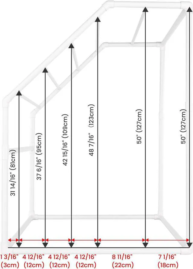 Alt view image 4 of 7 - Yescom Free Standing Pool Side PVC Towel Rack Holder Heavy Duty 7 Bar for Outdoor Floats Dryer Clothes Drying Laundry Storage Organizer