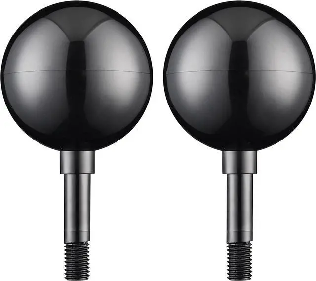 Main image of Yescom 3" Flagpole 2 Pack Black Ball Top Finial Ornament for 20 25 30 Ft Flag Pole Outdoor