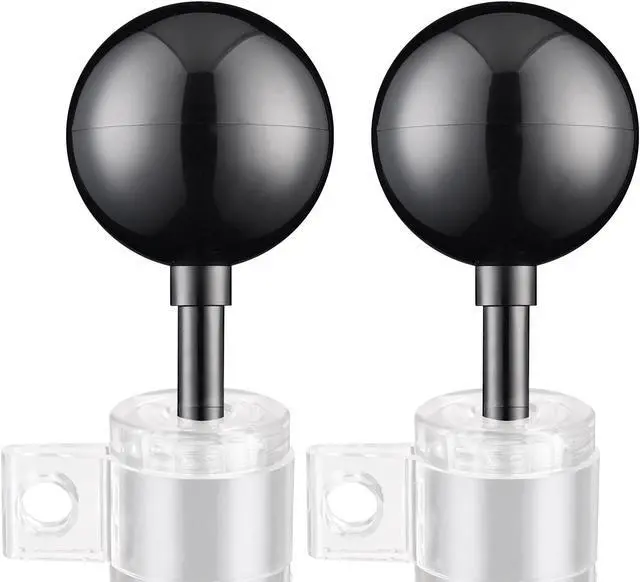 Alt view image 5 of 6 - Yescom 3" Flagpole 2 Pack Black Ball Top Finial Ornament for 20 25 30 Ft Flag Pole Outdoor