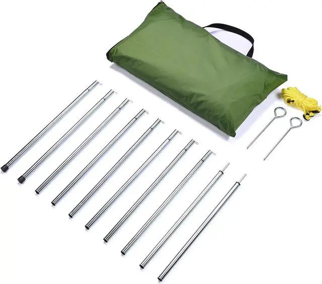 Alt view image 7 of 7 - Yescom Universal Tailgate Tent with Pole for SUV/Van/MPV/CUV Camping Travel Hatchback Awning Shade Mesh Net Waterproof Green