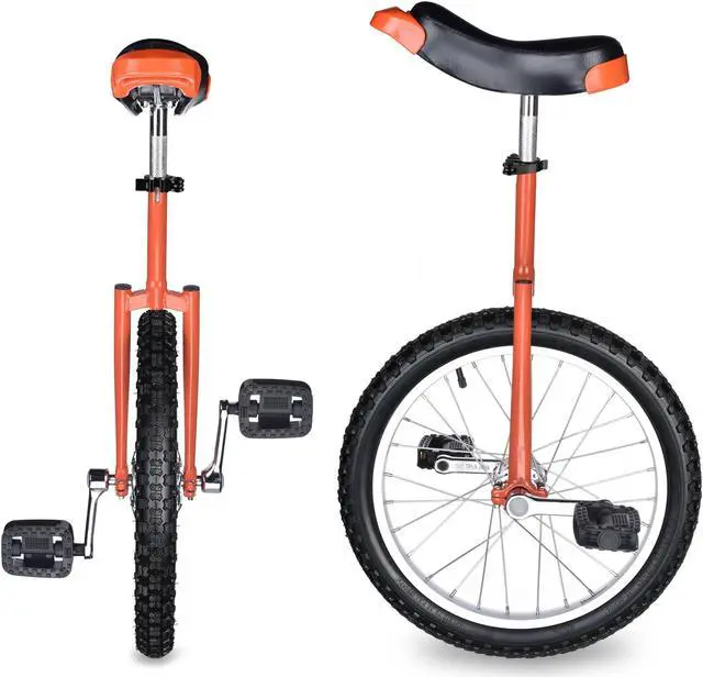 Main image of Yescom 18 In Wheel Outdoor Unicycle Skid-proof Tire Fitness Bicycle Balance Training for Adults Teenagers Kids, Orange
