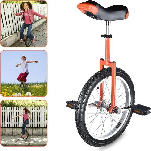 Alt view image 5 of 7 - Yescom 18 In Wheel Outdoor Unicycle Skid-proof Tire Fitness Bicycle Balance Training for Adults Teenagers Kids, Orange