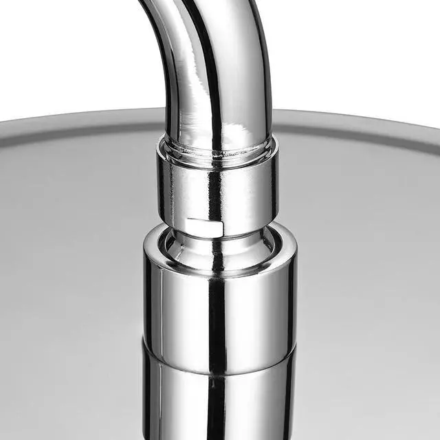 Alt view image 5 of 7 - Aquaterior Shower Faucet Set Wall Mount Concealed Mixer Round Rain Shower Chrome