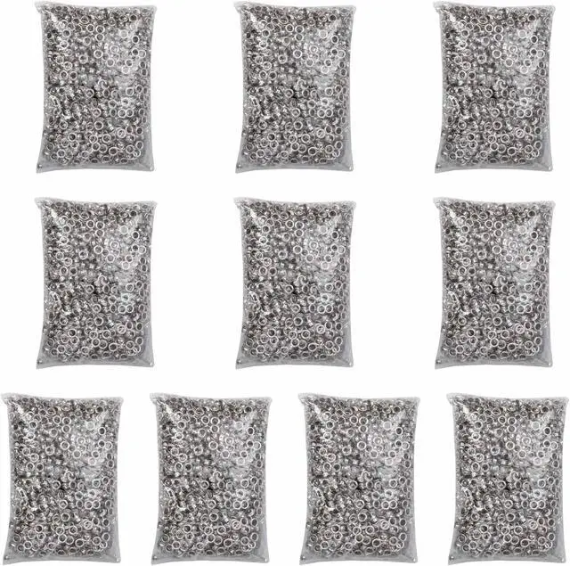 Main image of Yescom 20000 pcs Grommet Kit 1/4 inch Size #0 Eyelets and Washers Nickel for Hand Press Apparel Leather Printing Tarp