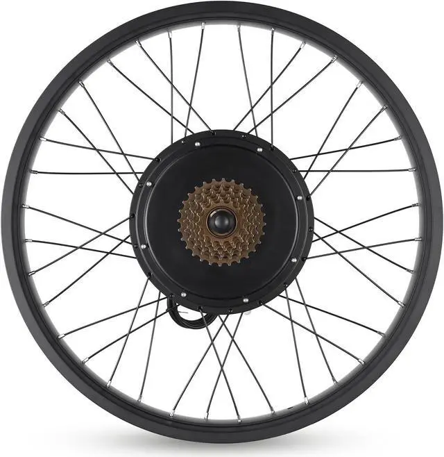 Alt view image 2 of 7 - Yescom 26"x4" Fat Tire 48V Ebike Electric Rear Wheel Bicycle Conversion Kit LCD 1000W Dual Controller