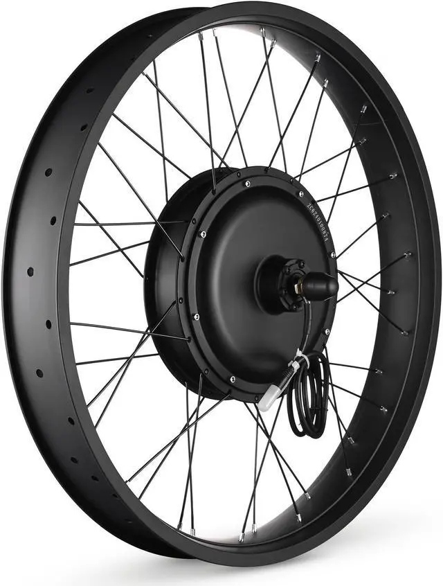 Alt view image 4 of 7 - Yescom 26"x4" Fat Tire 48V Ebike Electric Rear Wheel Bicycle Conversion Kit LCD 1000W Dual Controller