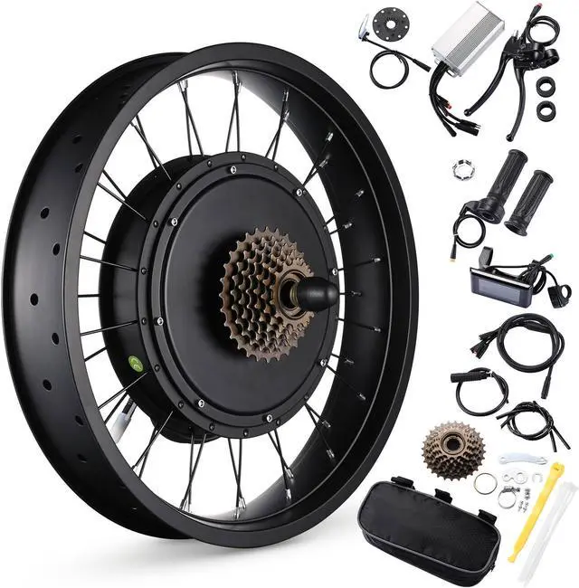 Main image of Yescom Electric Bicycle Motor Conversion Kit 20" Rear Wheel 48V 1000W for Fat Tire
