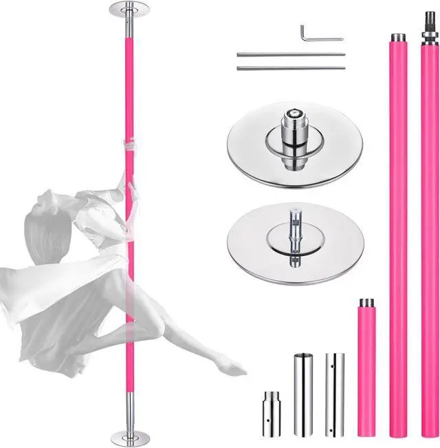 Main image of Yescom 9.25 Ft Professional Stripper Pole 45mm Silicone Spinning Static Dance Pole Kit Dancing Pole, Pink