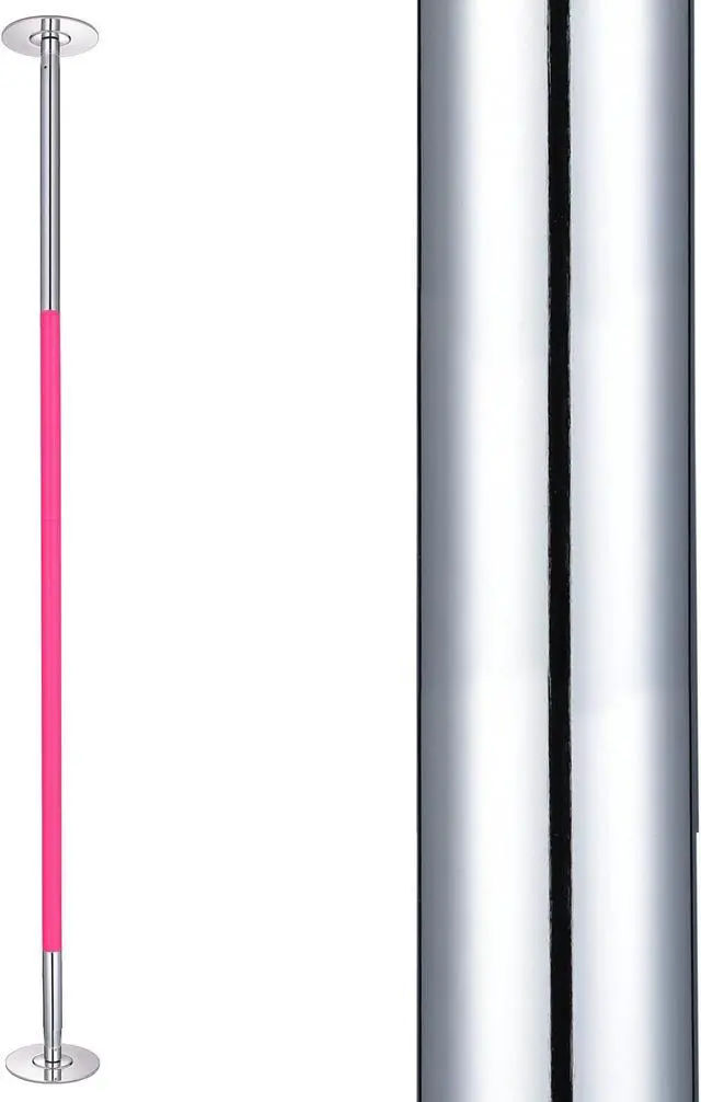 Main image of Yescom 12.6 Ft Static Spinning Dancing Pole Kit 45mm Silicone Party Club Exercise Pink