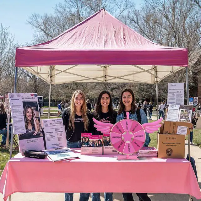 Alt view image 6 of 7 - WinSpin 12" Pink Angel Prize Wheel Tabletop Spinning 8 Slots Party Events Club