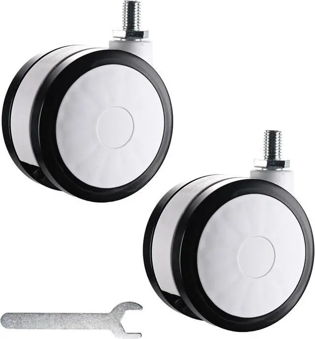 Alt view image 4 of 7 - Yescom 2 Pack Mute Wheel Replacement Swivel Casters for PC Mobile Cart Medical Trolley