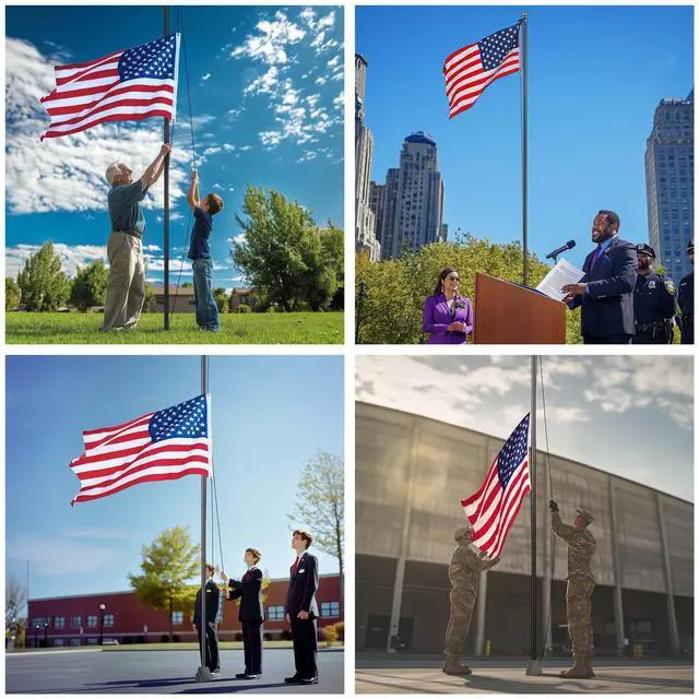 Alt view image 5 of 7 - Yescom EZ GO 20ft Eagle Topper Telescopic Flag Pole Kit Upgraded Rotating Lock Outside 3x5' US Flag Ball Final Silver