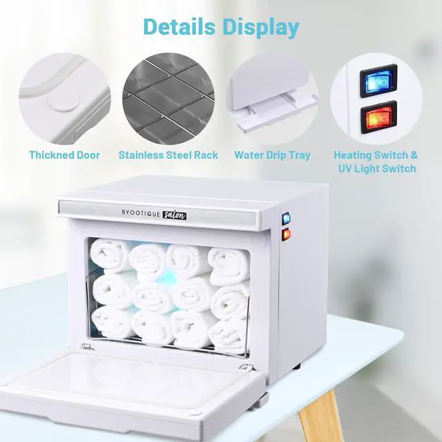 Alt view image 7 of 7 - Byootique 8L 2-in-1 Towel Warmer Cabinet Facial Towel Heater Spa Nail Salon
