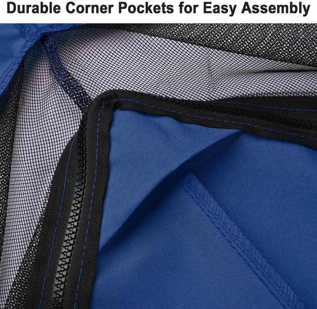 Alt view image 6 of 7 - Yescom 10x10Ft UV30+ Gazebo Replacement Top for 2 Tier Outdoor Canopy Cover Patio Backyard Party Deck Event Navy Blue