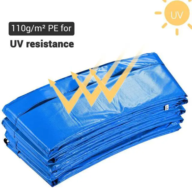 Alt view image 3 of 7 - Yescom 15FT Universal Trampoline Spring Cover Replacement Safety Pad Accessories UV-Resistant PVC EPE Foam Protection Blue